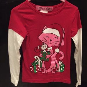 Little Girl’s Layered Long Sleeved Christmas Tee
